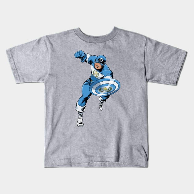 Capitán Guatemala Kids T-Shirt by ThirteenthFloor